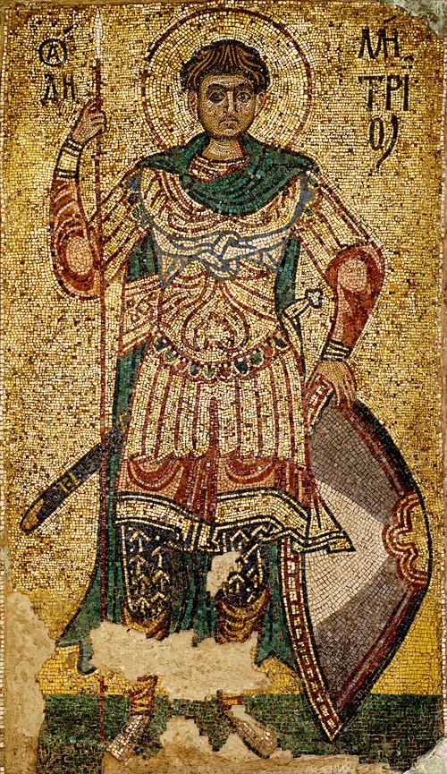 Icoana — Sf. M. Mc. Dimitrie, izvorâtorul de mir