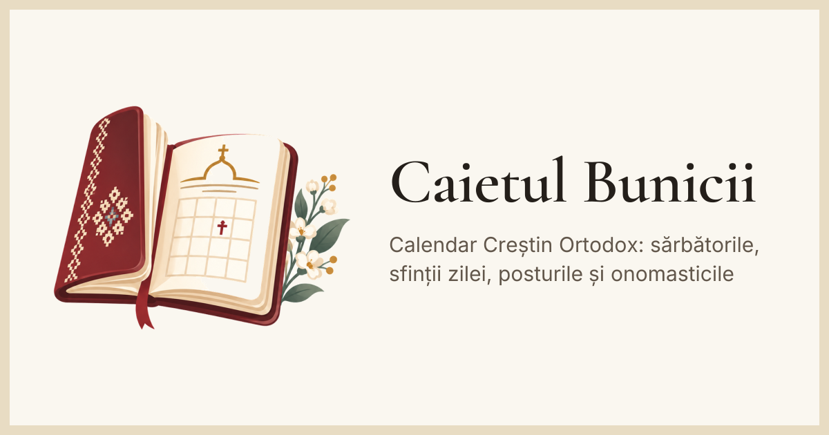 Calendar ortodox 14 octombrie 2026: Sf. Cuv. Parascheva de la Iași ...